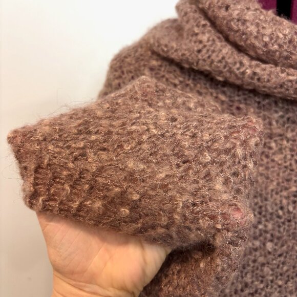 Vintage Bill Atkinson Cowl Mock Neck Knit Bell Sleeves Sweater sz L - Picture 8 of 9